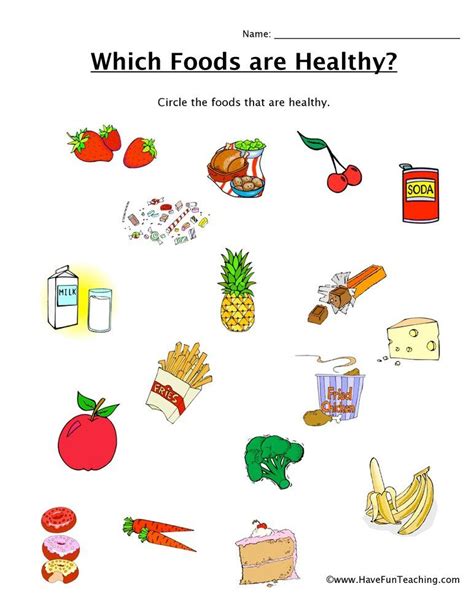 What is healthy food for kindergarten?